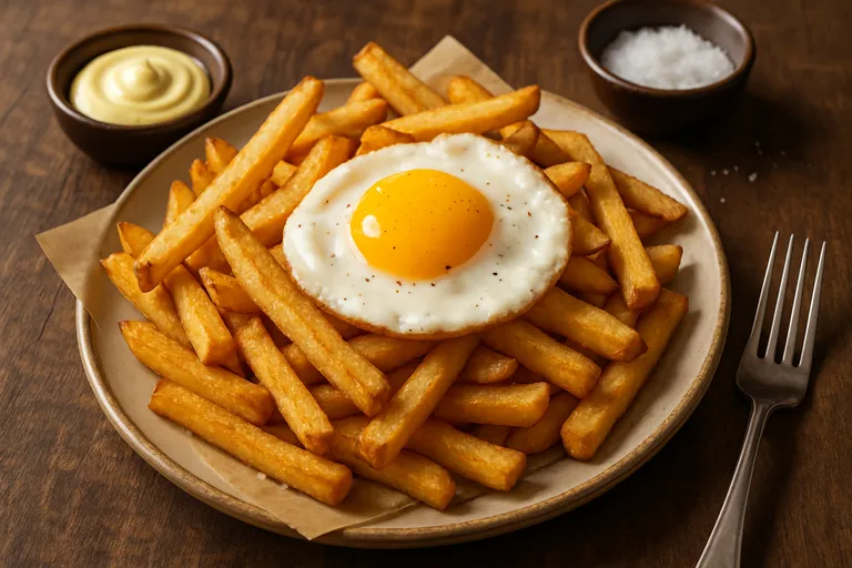 Krokante patat met romige eidooier uit je eigen keuken