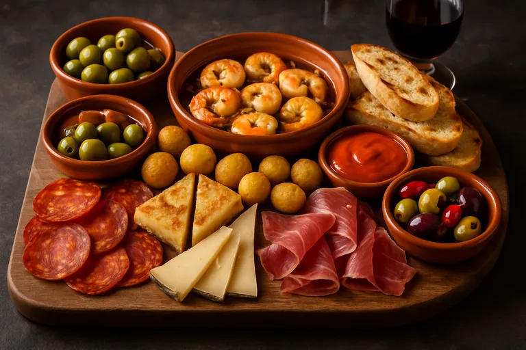 Tapas schotel om te delen voor een gezellige avond vol spaanse smaken