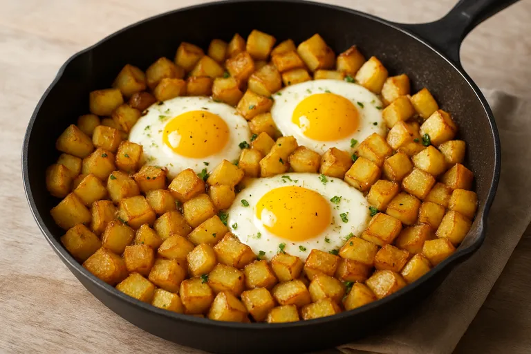 Basisrecept: eenpansgerecht met aardappel en ei