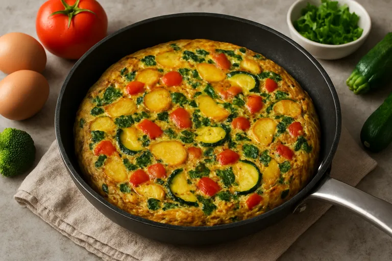 Spaanse groentetortilla uit de pan: snel, gezond en boordevol smaak
